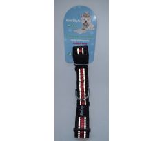 Obojok pre psa 37-60cm červeno-čierny