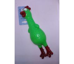 Hračka pre psa kurča 18cm zelená