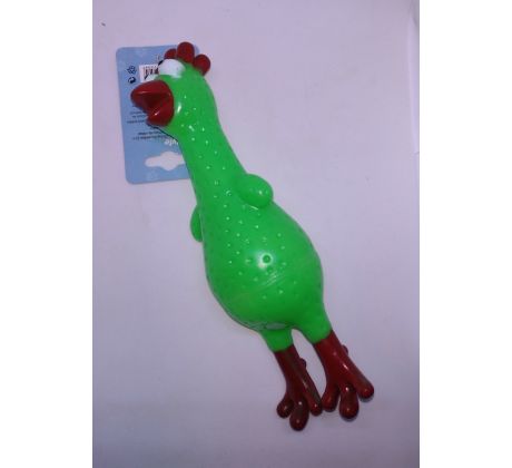 Hračka pre psa kurča 18cm zelená