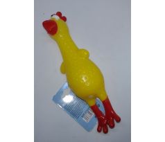 Hračka pre psa kurča 18cm žltá