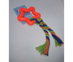 Hračka pre psa hviezda 7cm oranžova