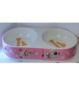 Miska pre psov plastová 33x16cm ružová
