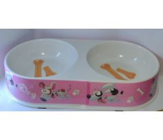 Miska pre psov plastová 33x16cm ružová