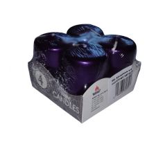 Adventné sviečky 4ks - Metalický fialové