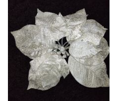 Vianočná ozdoba ruža biela 24cm