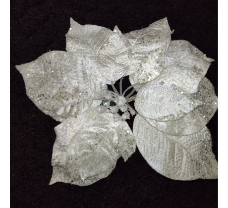 Vianočná ozdoba ruža biela 24cm