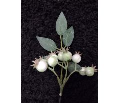 Vianočná vetvička biela jarabina 31cm