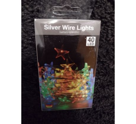 Vianočné svetielka hviezdičky farebne