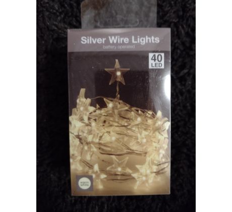 Vianočné svetielka hviezdičky tepla biela