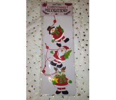 Vianočná dekorácia závesná Sob, Snehuliak a Santa