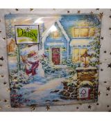 Vianočne servítky Zasnežená vianočná krajina 33x33cm 20ks