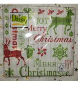 Vianočne servítky Merry Christmas 33x33cm 20ks