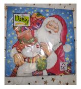 Vianočne servítky Santa a snehuliak 33x33cm 20ks