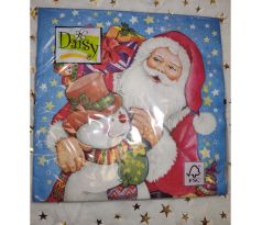 Vianočne servítky Santa a snehuliak 33x33cm 20ks