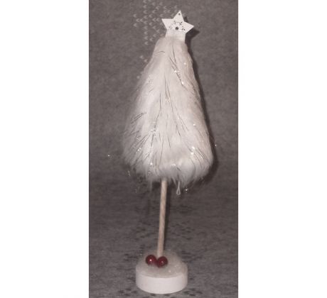 Vianočná dekorácia stromček kožušinový 24cm