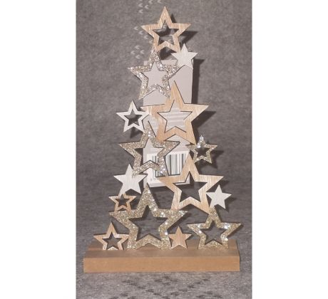 Vianočná dekorácia stromček drevený 20cm