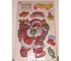 Vianočné nálepky na stenu - Mikuláš 3D