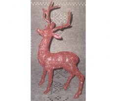 Figúrka sob červená s trblietkami