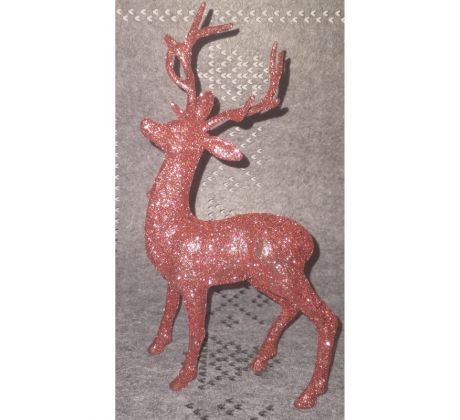 Figúrka sob červená s trblietkami