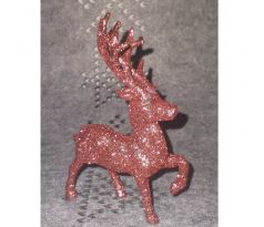 Figúrka sob červená s trblietkami