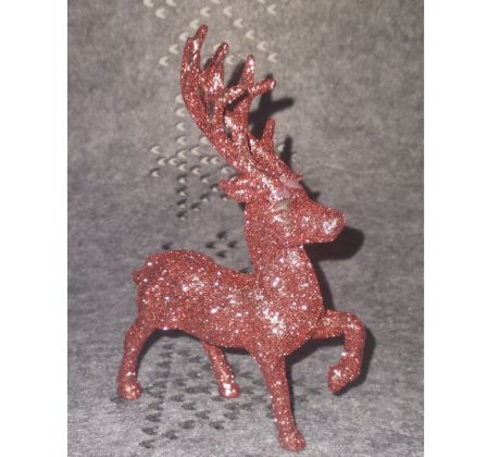 Figúrka sob červená s trblietkami