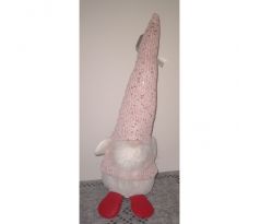Vianočný trpaslík, ružový 40cm