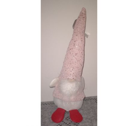 Vianočný trpaslík, ružový 40cm