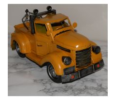 Kovová replika auto (17x30x15cm) - žlte