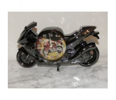 Plastová replika motocykla s hodinami - (15x26x6cm)