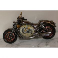 Kovová replika motocykla s hodinami - (13x26x5cm)