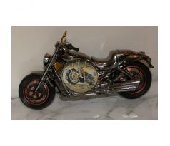 Kovová replika motocykla s hodinami - (13x26x5cm)