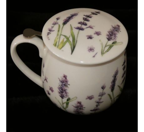 Hrnček so sitkom 430ml - Levanduľa