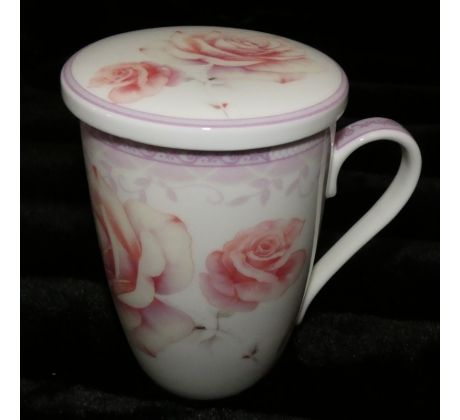 Hrnček so sitkom 420ml - Ruža