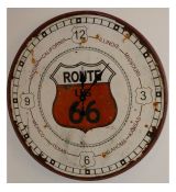 Dekoračné hodiny Route 66 - (80x80x3,5)