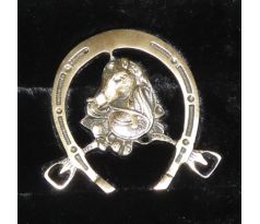 Ozdoba podkova, mosadzná - (9,5x9,5cm)