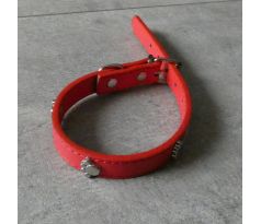 Obojok pre psov červený 375x15mm
