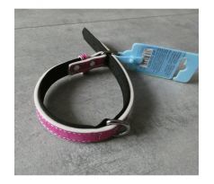 Obojok pre psov ružový s mäkkou podšívkou 1.5x38cm