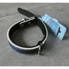 Obojok pre psov tmavo modrý s mäkkou podšívkou 420x20mm