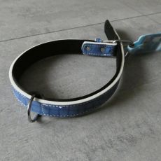 Obojok pre psa modrý s mäkkou podšívkou 560x25mm