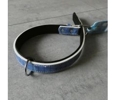 Obojok pre psa modrý s mäkkou podšívkou 560x25mm