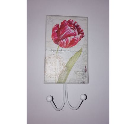 Dvoj vešiak s kvetom Tulipán
