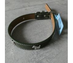 Obojok pre psov tmavo zelený 560x25mm