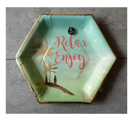 Sadá papierových tanierov 8ks - Relax Enjoy