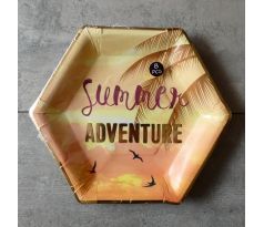 Sadá papierových tanierov 8ks - Summer Adventure