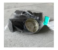 Viečka na fľašu, čierne 31,5mm - 6ks