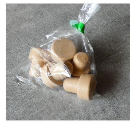 Korky na fľašu, syntetické 18,5mm - 5ks