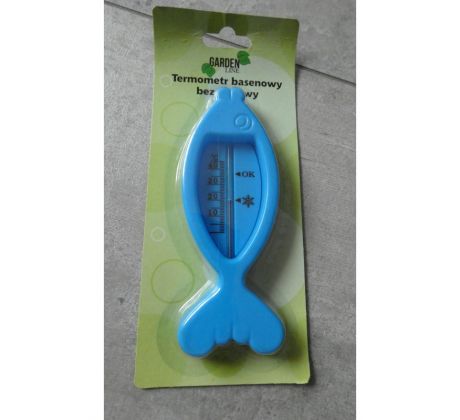 Bazénový teplomer RYBKA - svetlo modrý