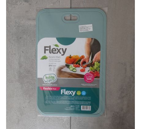 Doska na krájanie, plastová FLEXY - svetlo-modrá (21,3x32,7cm)