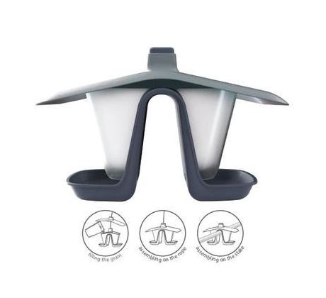 Krmítko, Antracit, 28x18,5x17,3cm, pre vtáky