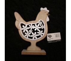 Veľkonočná dekorácia Sliepočka - drevená